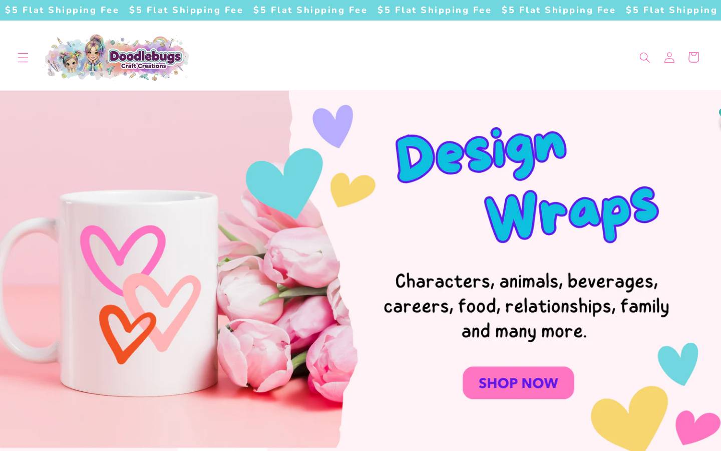 doodlebugscraftcreations.com homepage screenshot