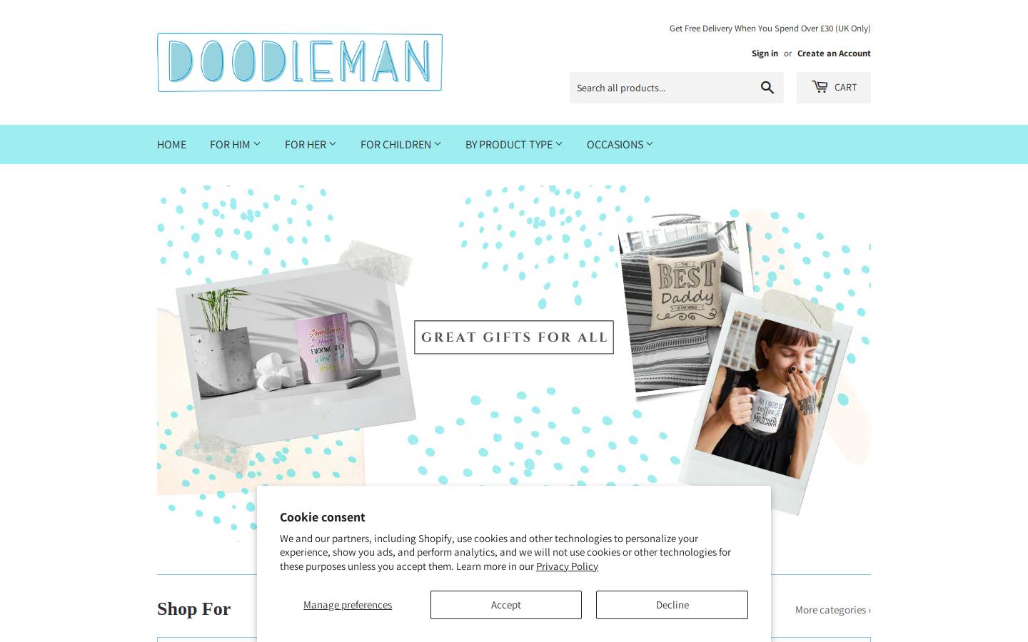 doodleman.co.uk homepage screenshot