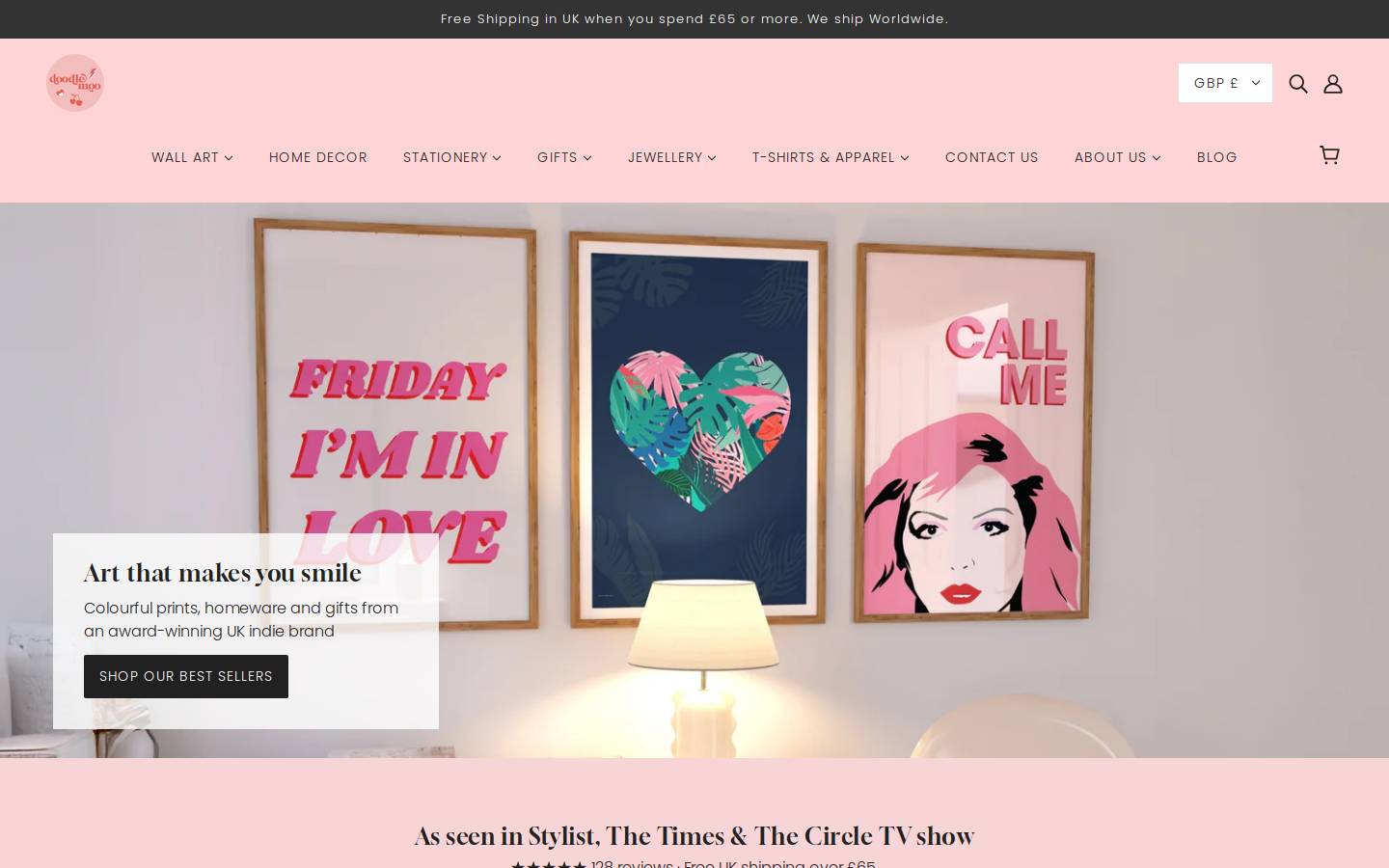 Doodlemoo homepage screenshot