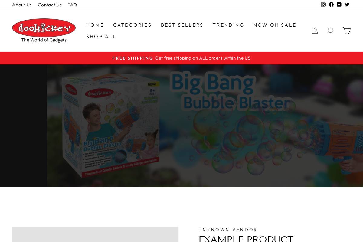 doohickeyproducts.com homepage screenshot