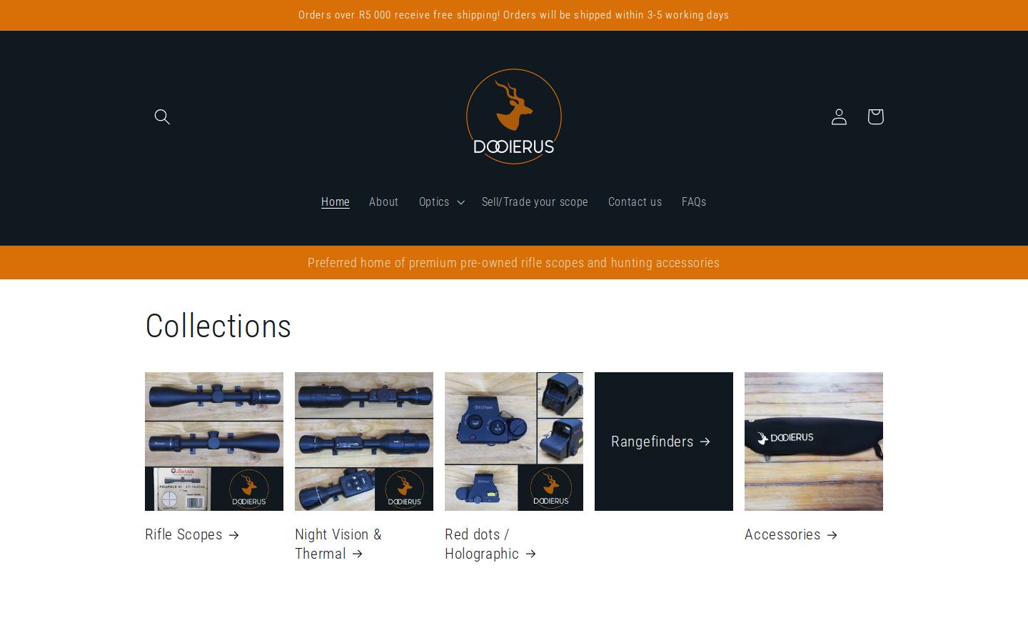 dooierus.co.za homepage screenshot