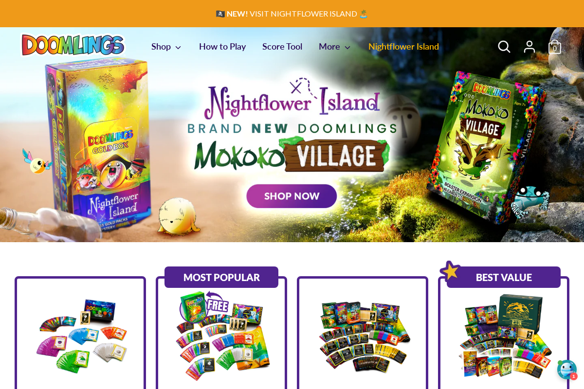 Doomlings homepage screenshot