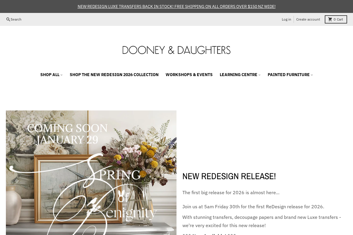 Dooney & Daughters homepage screenshot