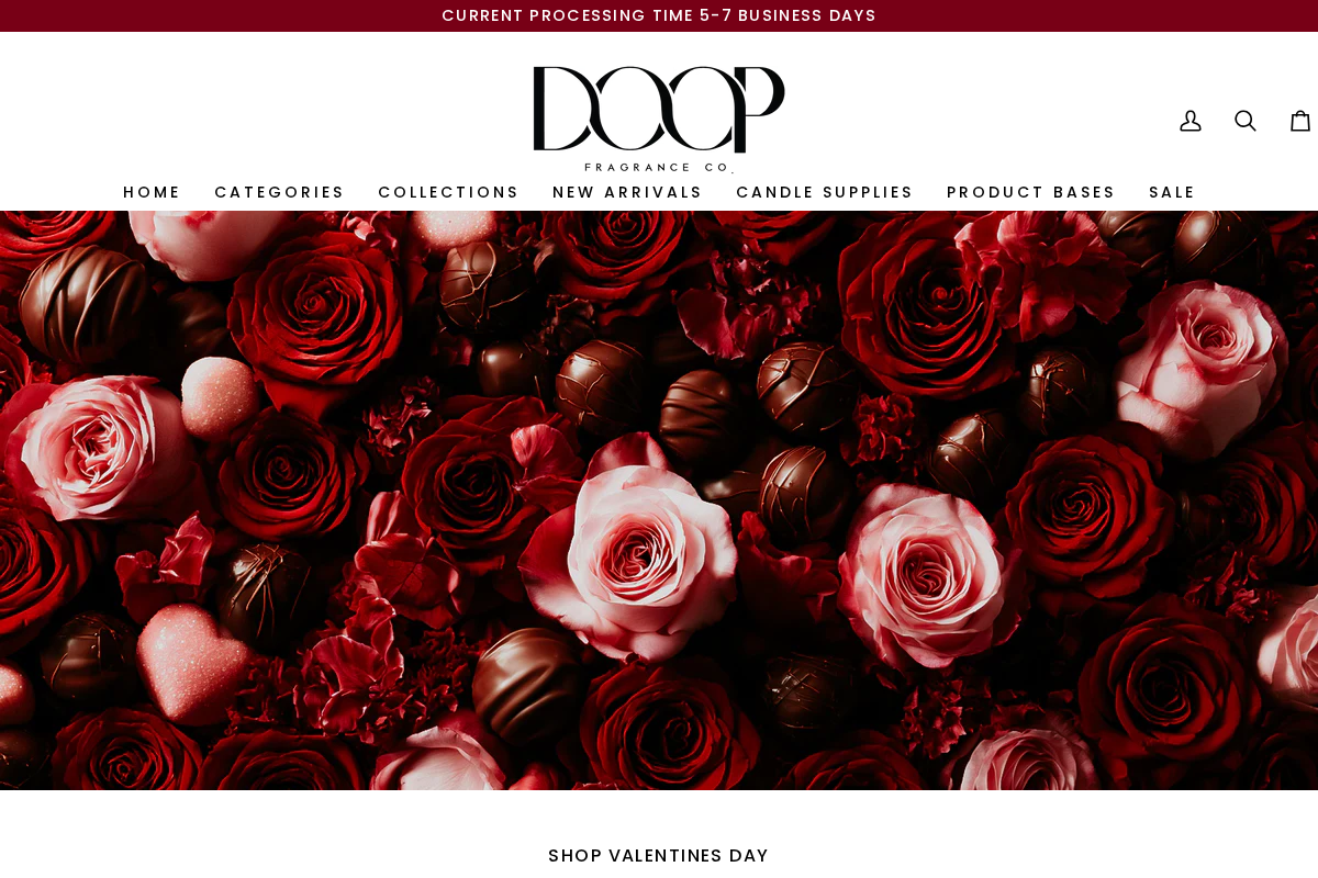 DOOP Fragrance Co. homepage screenshot