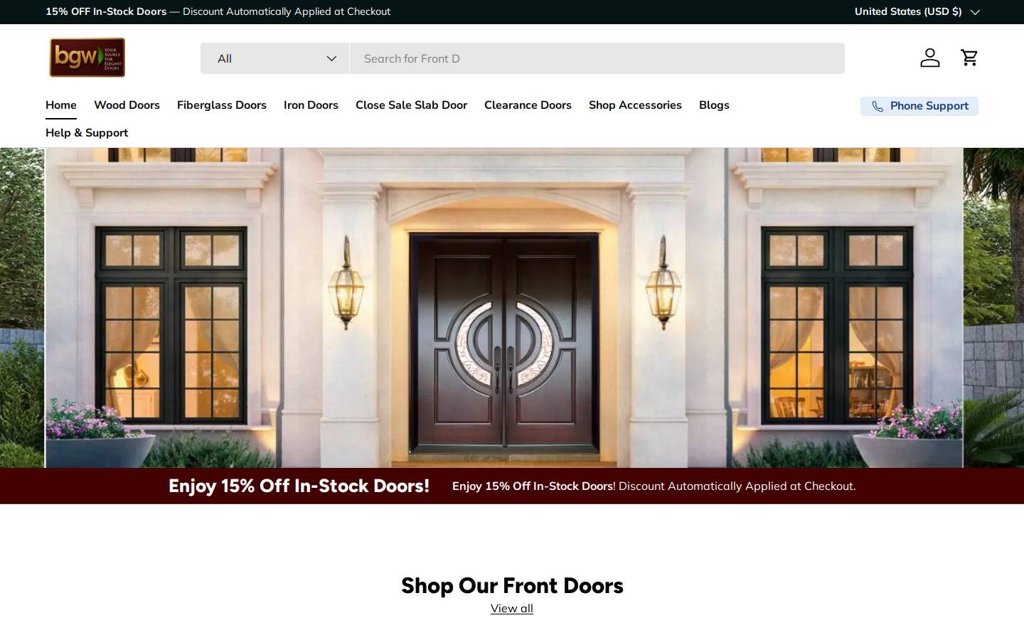 doordestination.com homepage screenshot