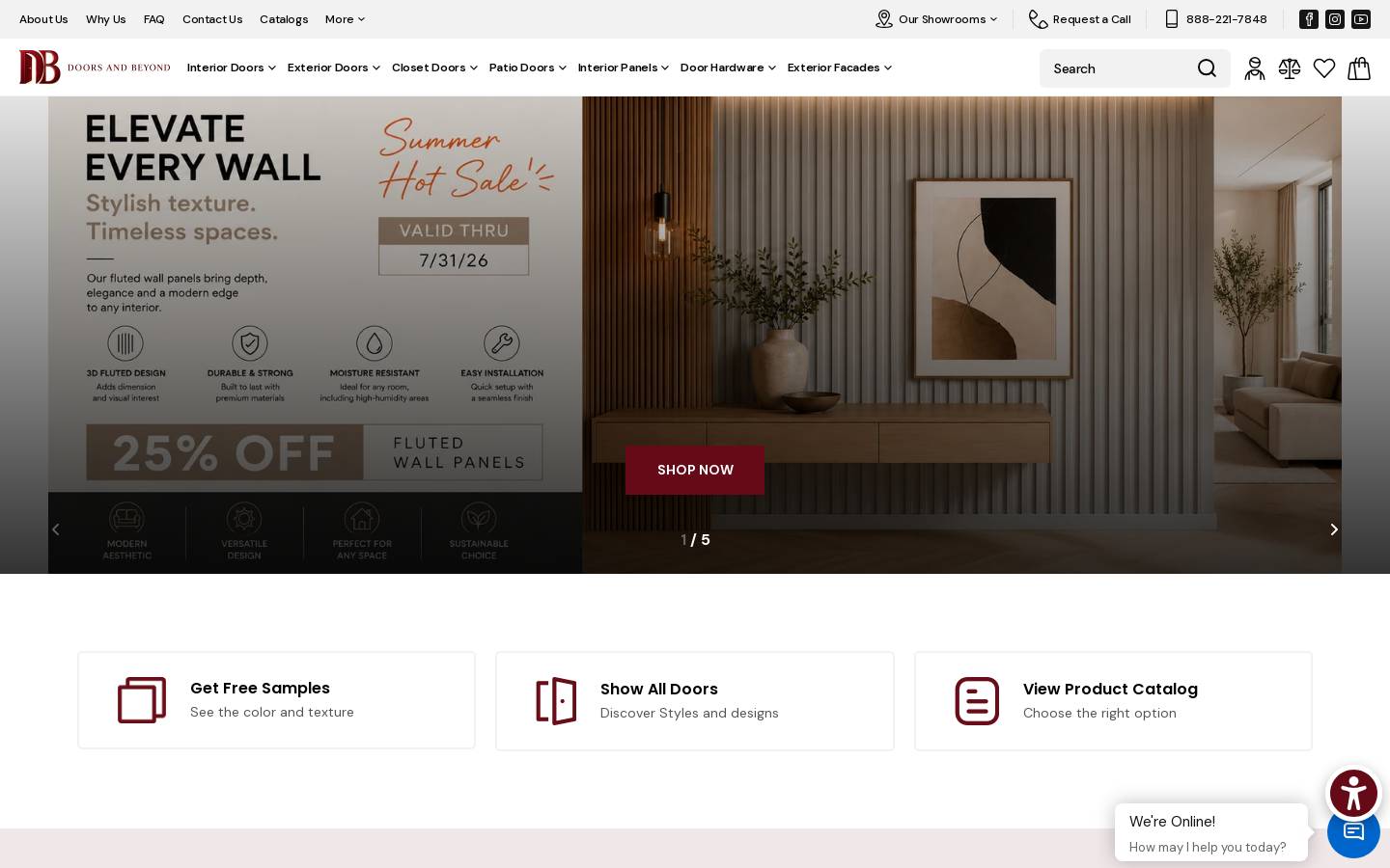 doorsandbeyond.com homepage screenshot