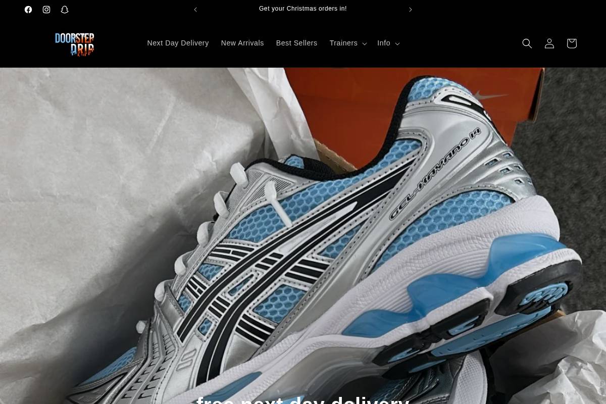 DoorstepDrip homepage screenshot