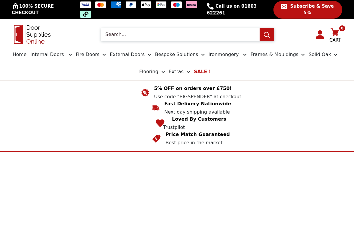 Door Supplies Online homepage screenshot
