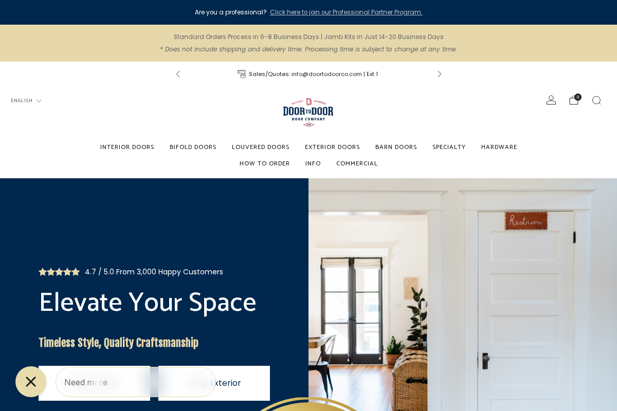 Door to Door homepage screenshot