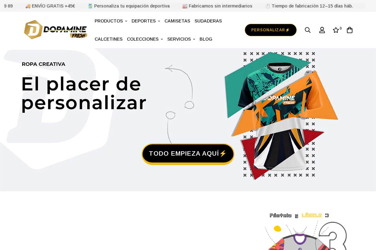 Dopamine Fresh® homepage screenshot