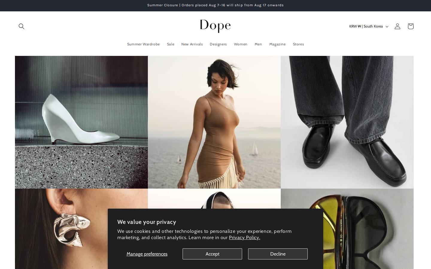 Dope Factory homepage screenshot
