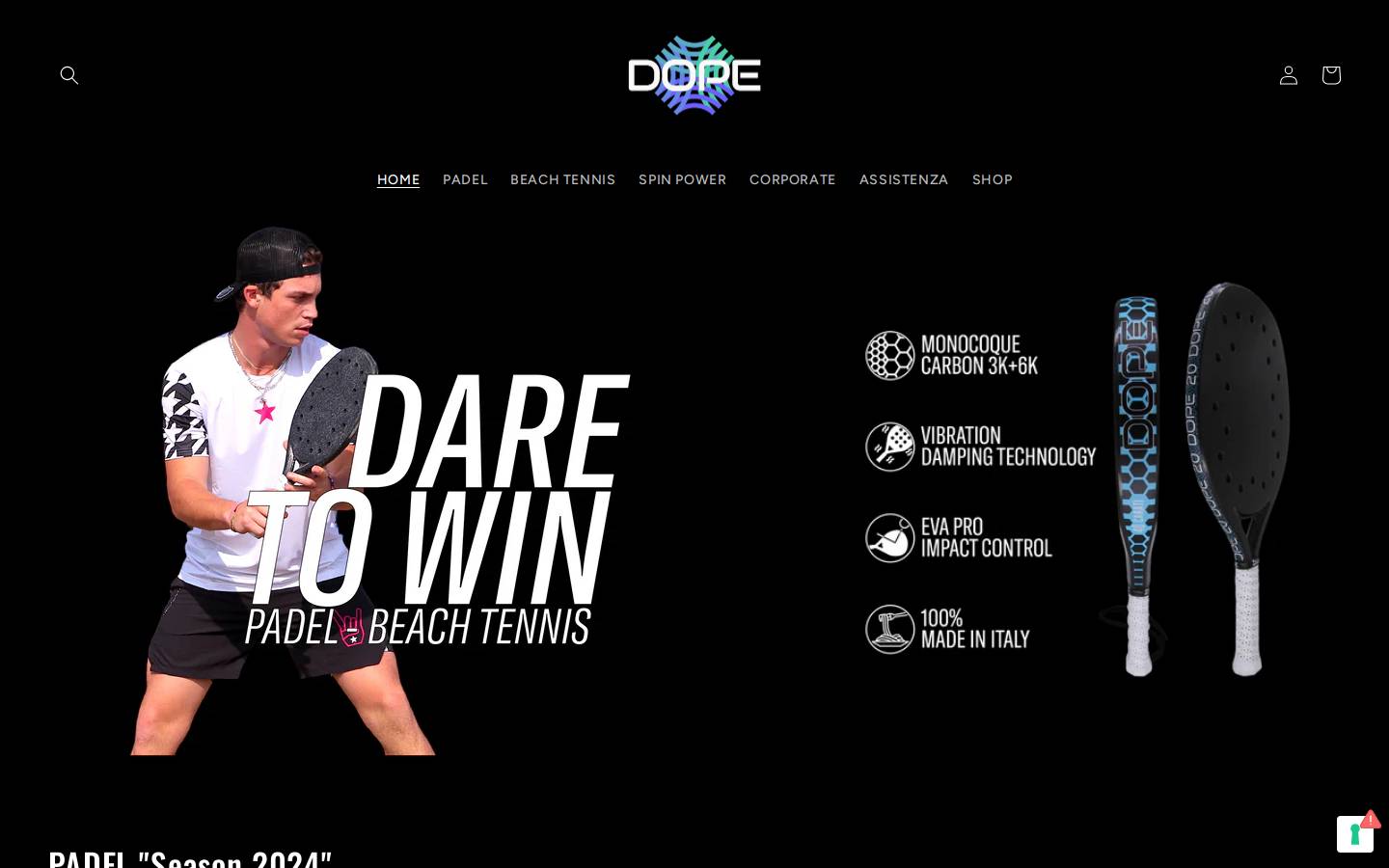 dope-rackets.com homepage screenshot