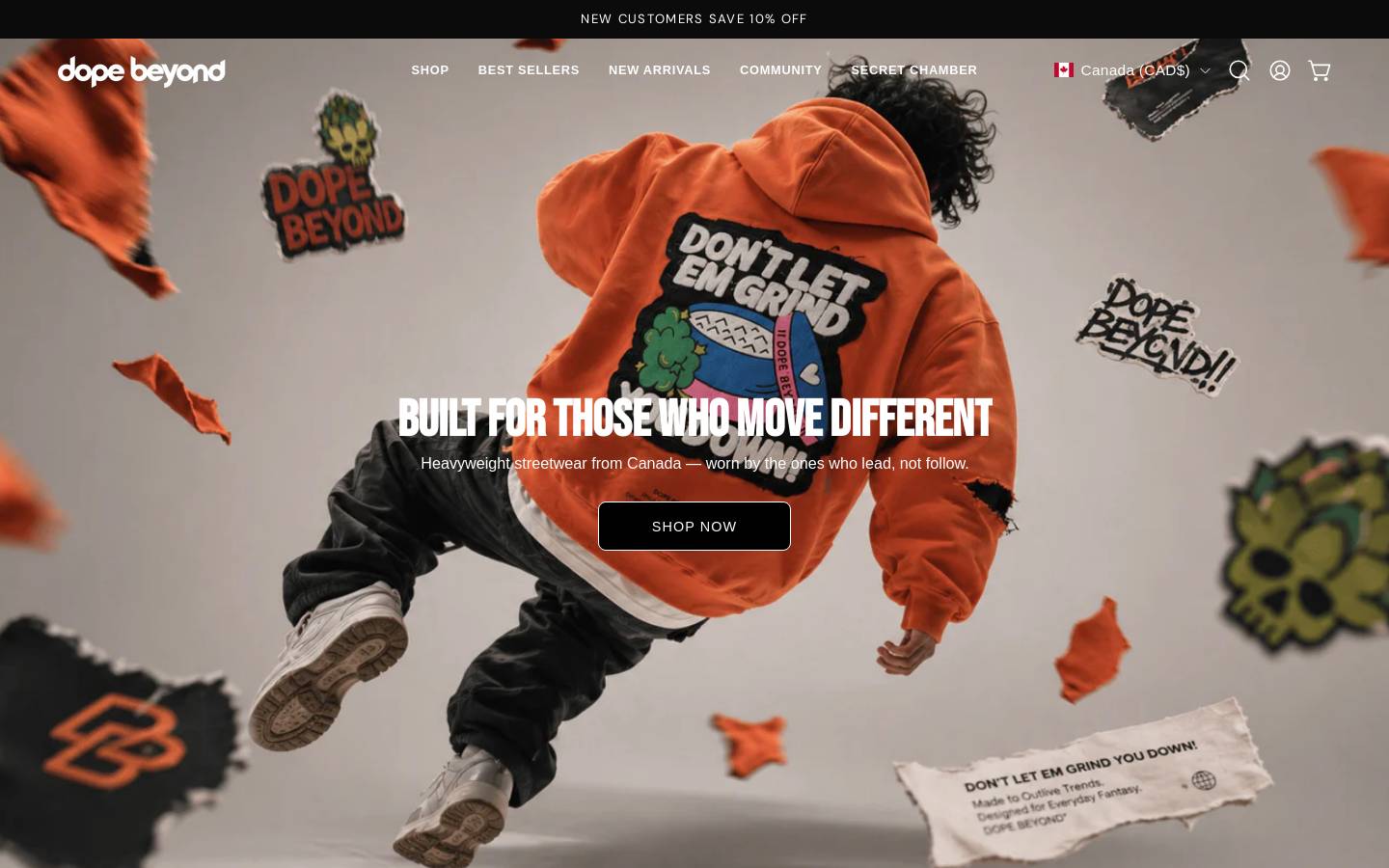 Dopebeyond homepage screenshot