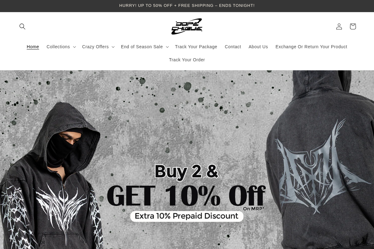 Dopechique homepage screenshot