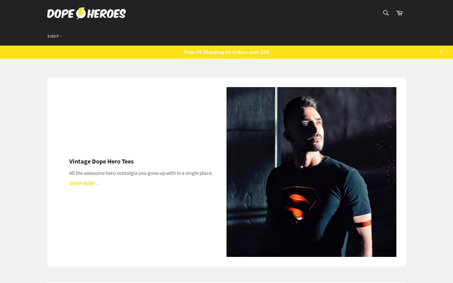dopeheroes.com homepage screenshot