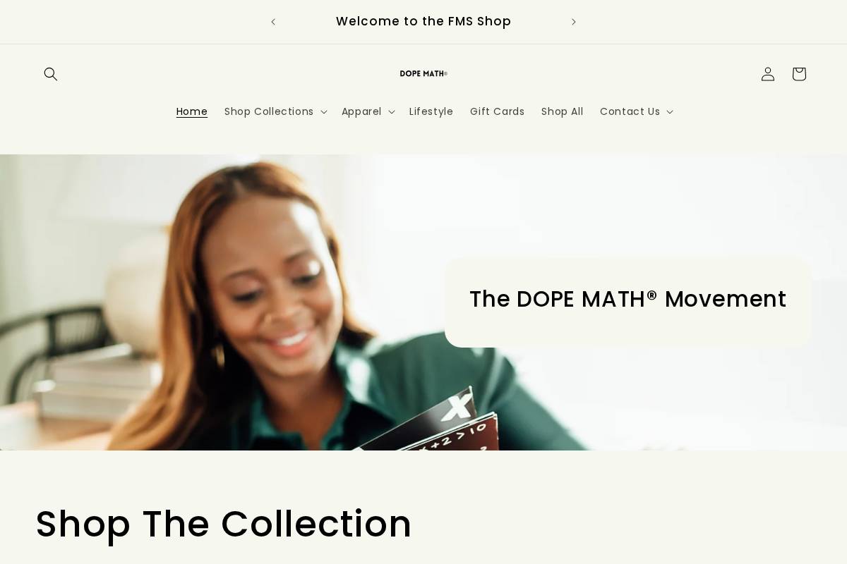 dopemath.com homepage screenshot