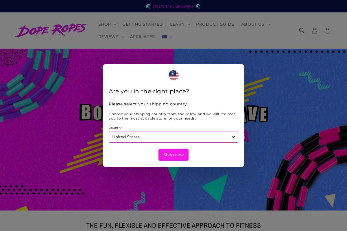 Dope Ropes EU homepage screenshot