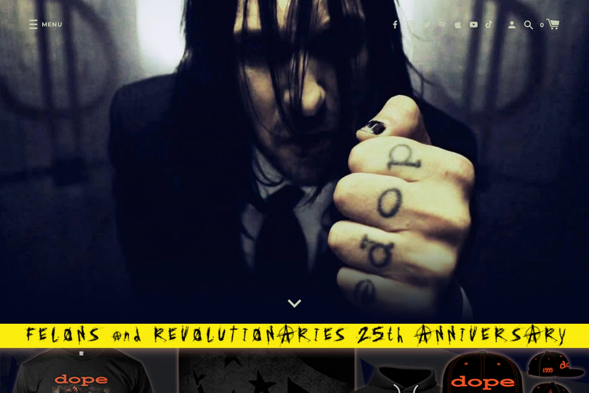 dopetheband.com homepage screenshot