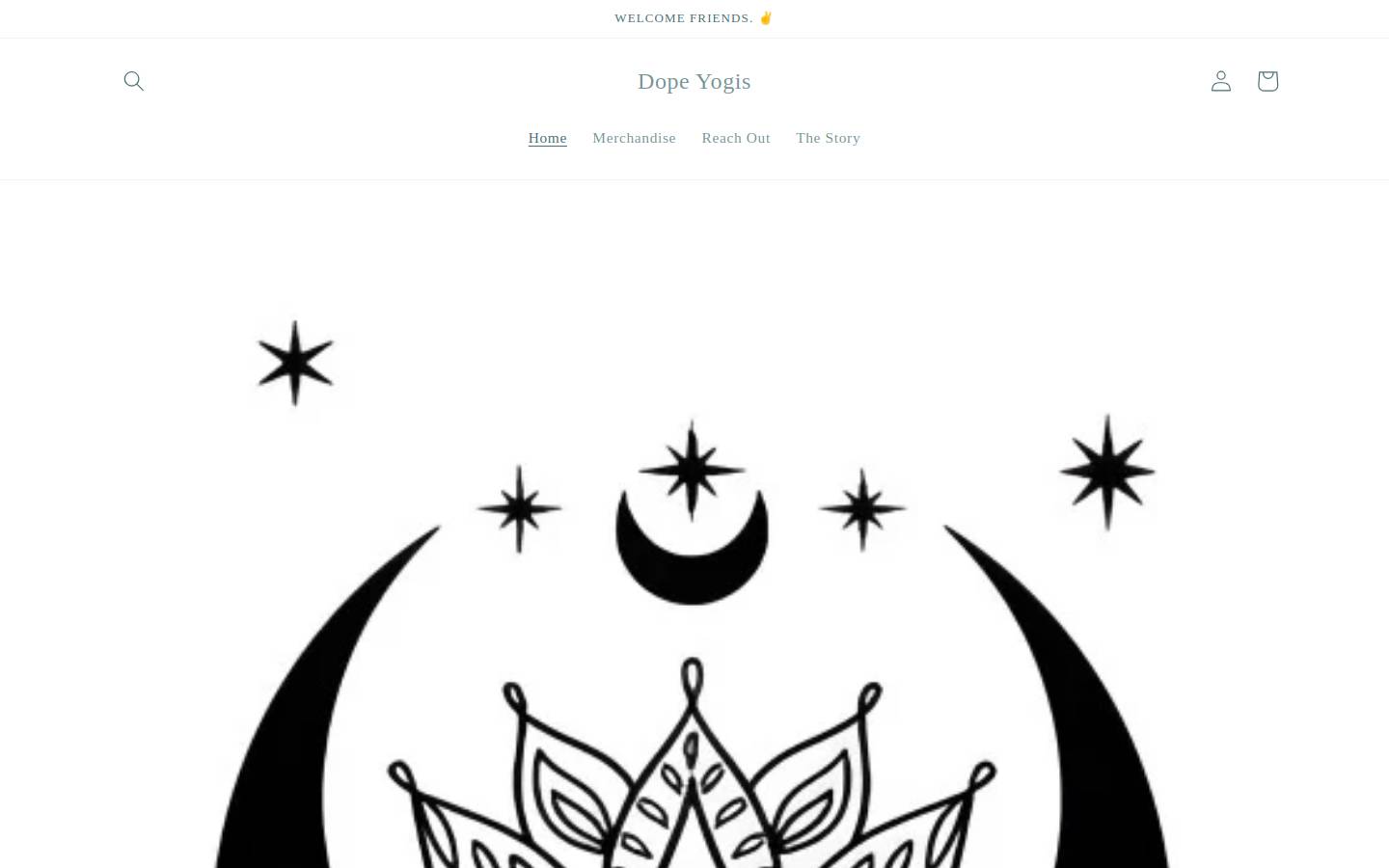 dopeyogis.com homepage screenshot