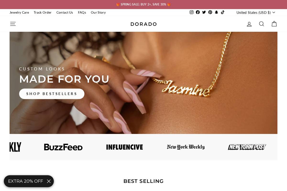DORADO homepage screenshot