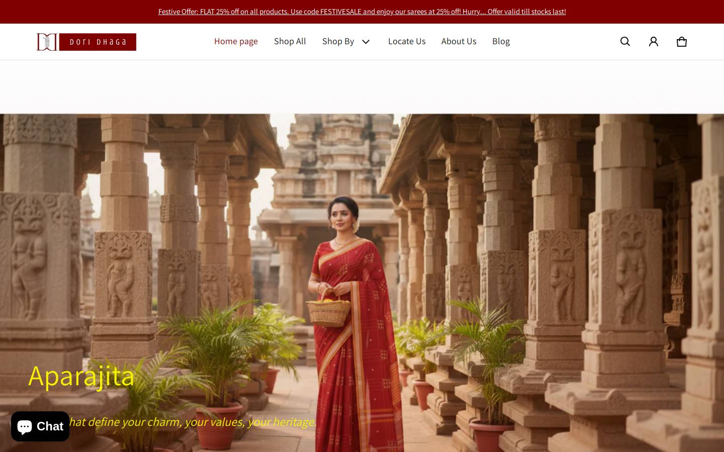 doridhaga.com homepage screenshot