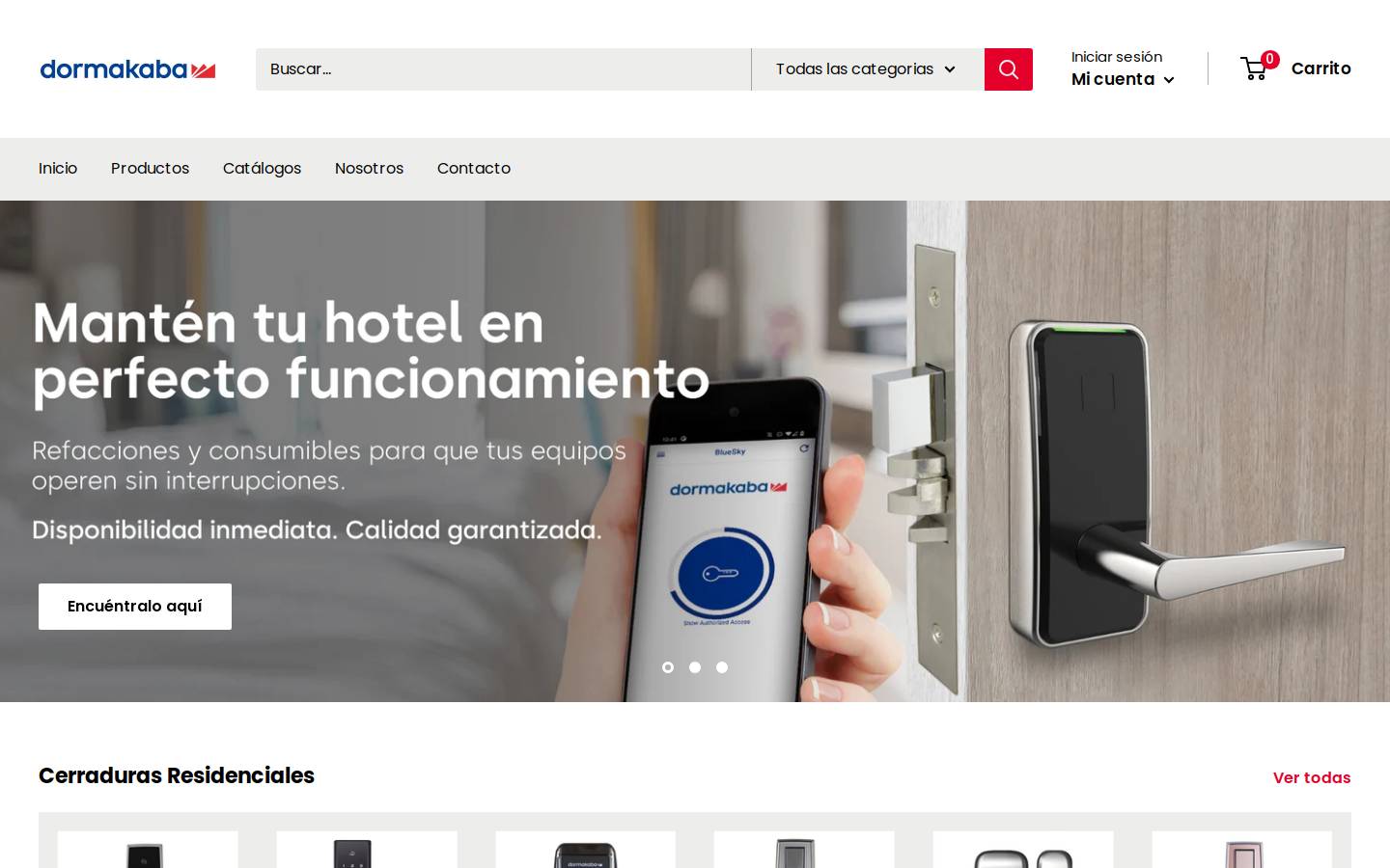 Dormakaba homepage screenshot