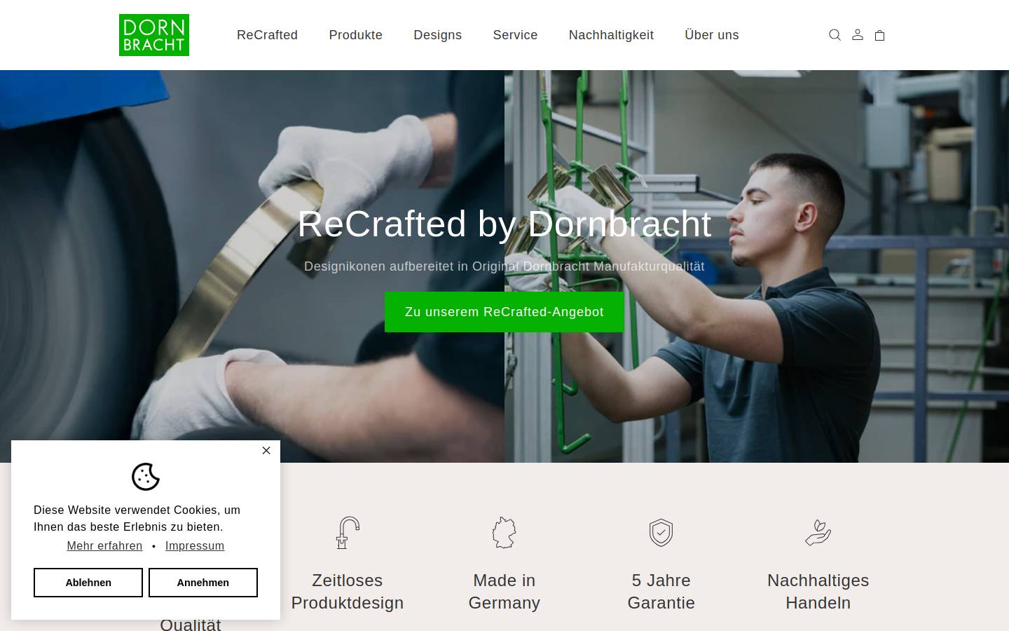 dornbracht-recrafted.com homepage screenshot
