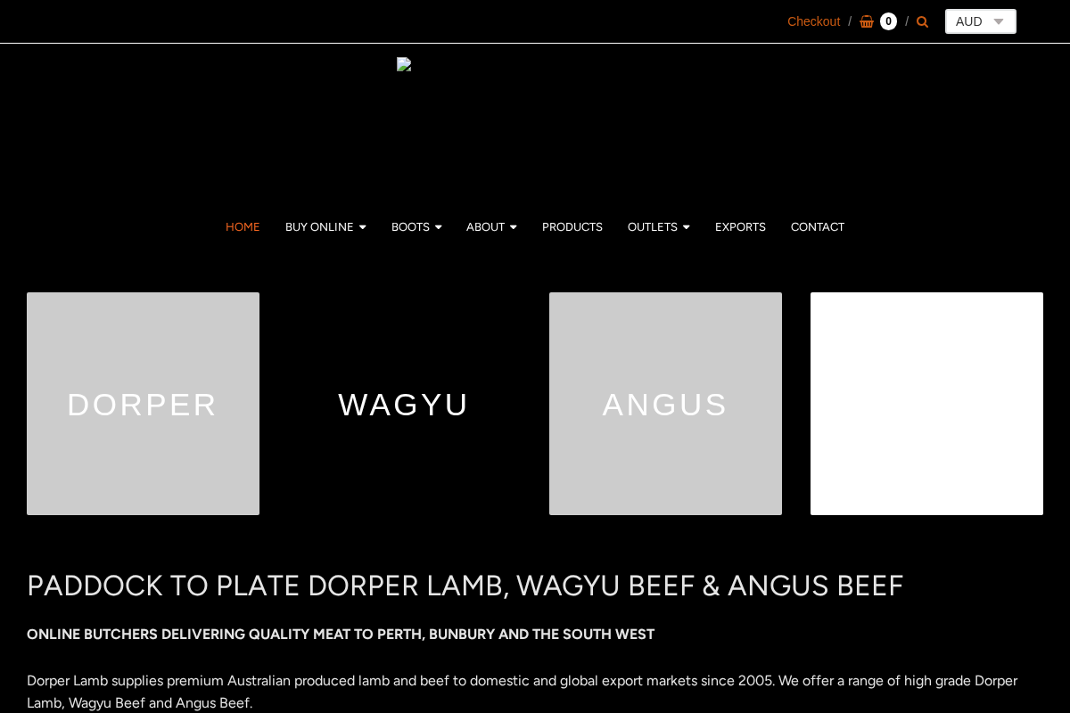 dorperlamb.com.au homepage screenshot