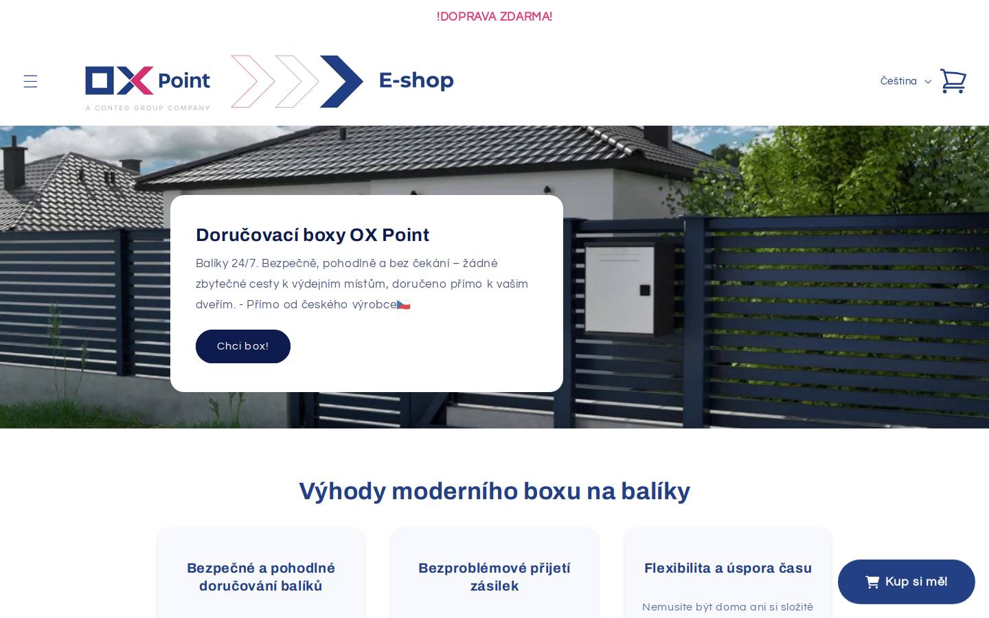 dorucovacibox.cz homepage screenshot