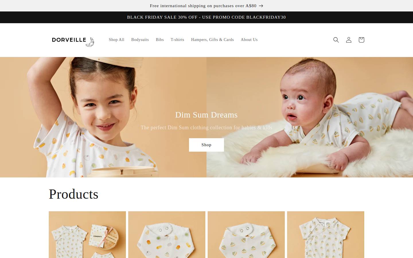 Dorveille homepage screenshot