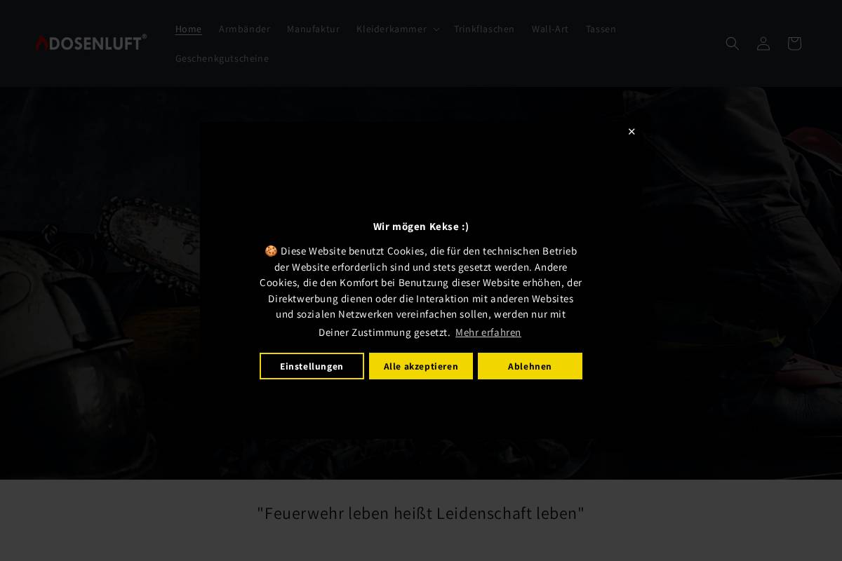 Dosenluft homepage screenshot