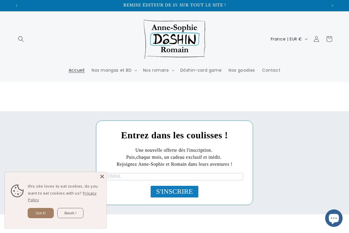 doshin-editions.shop homepage screenshot