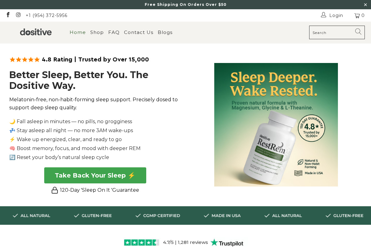 Dositive homepage screenshot