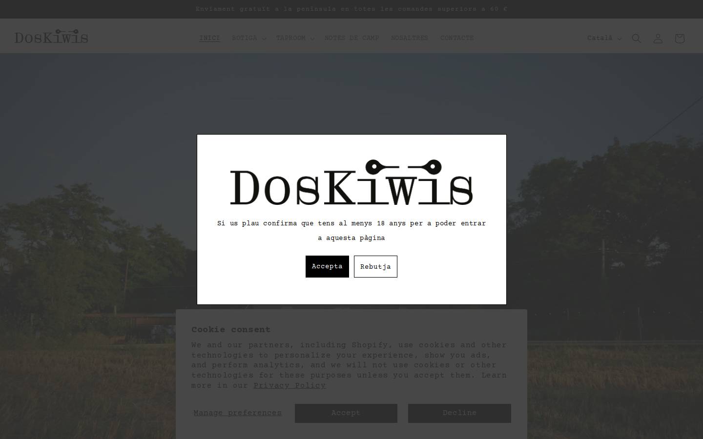 doskiwisbrewing.com homepage screenshot