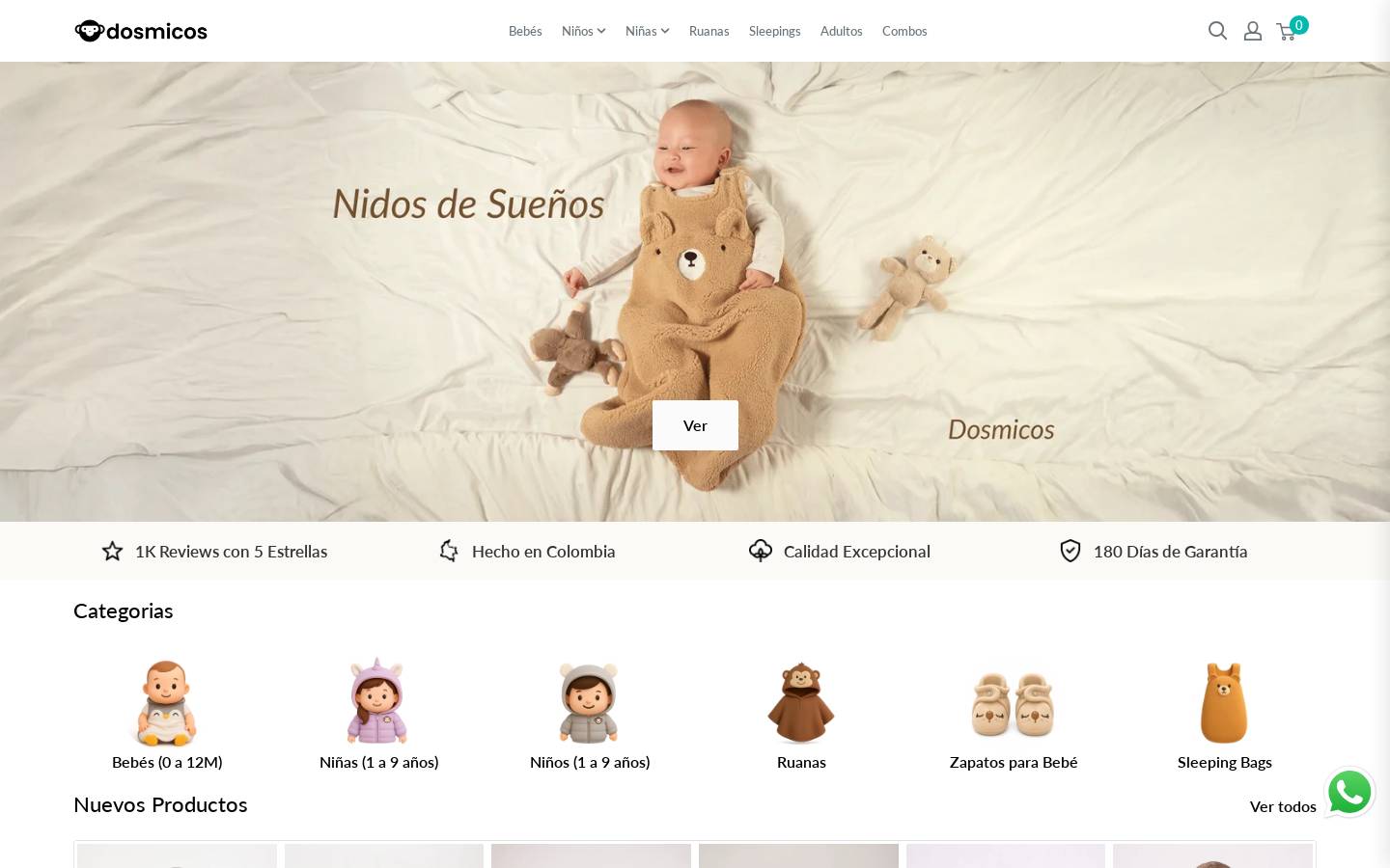 dosmicos.co homepage screenshot