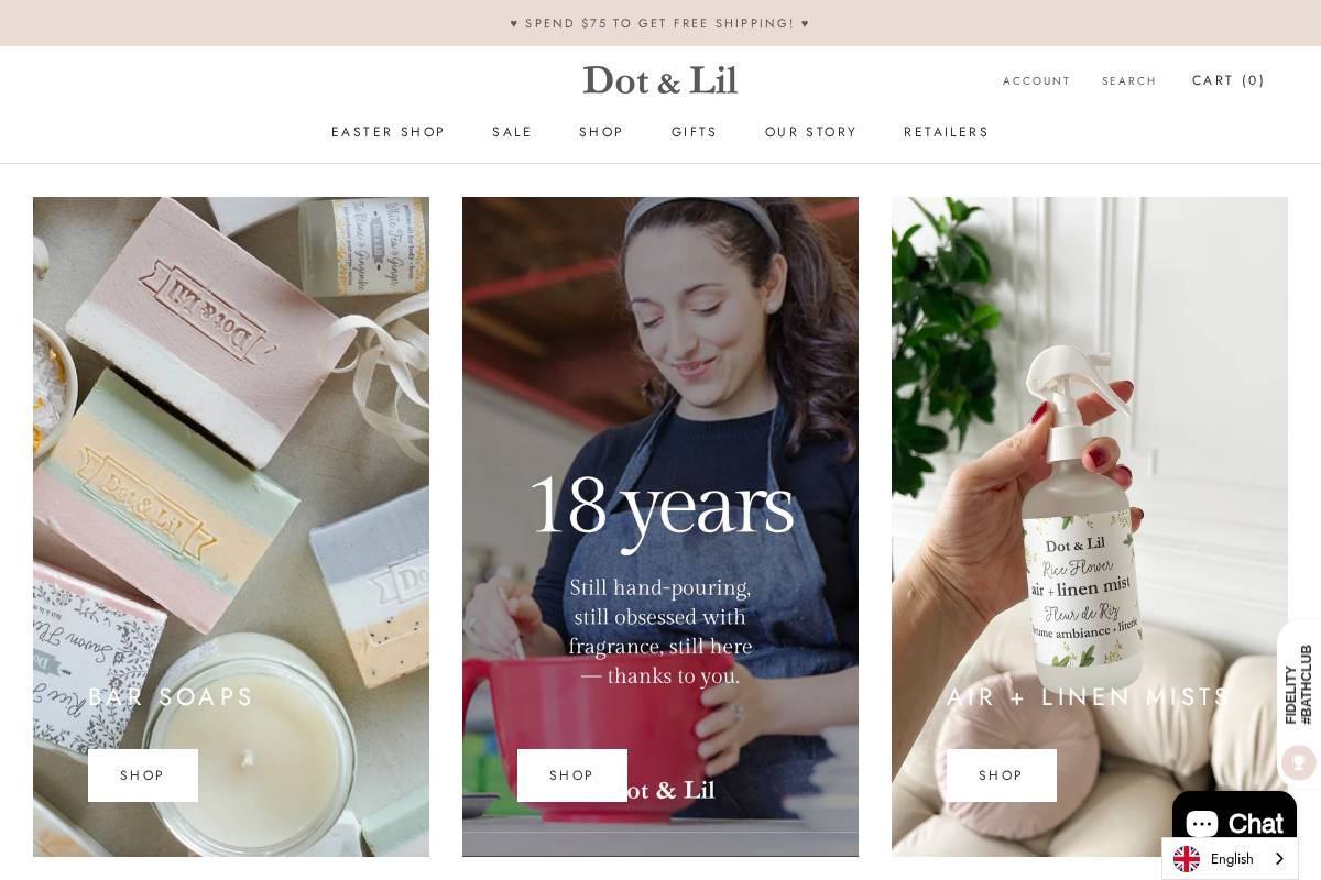 dotandlil.com homepage screenshot