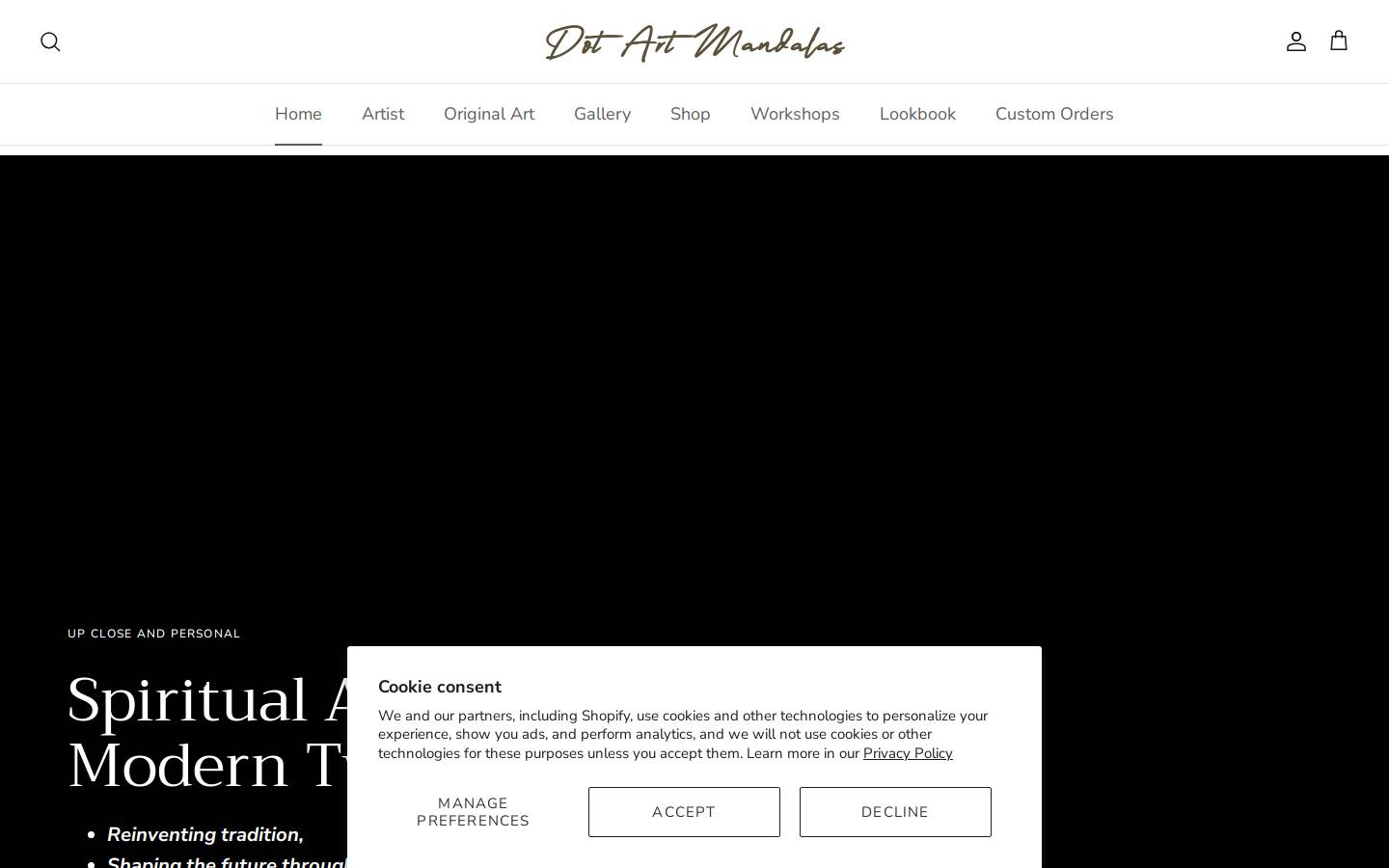 dotartmandalas.com homepage screenshot