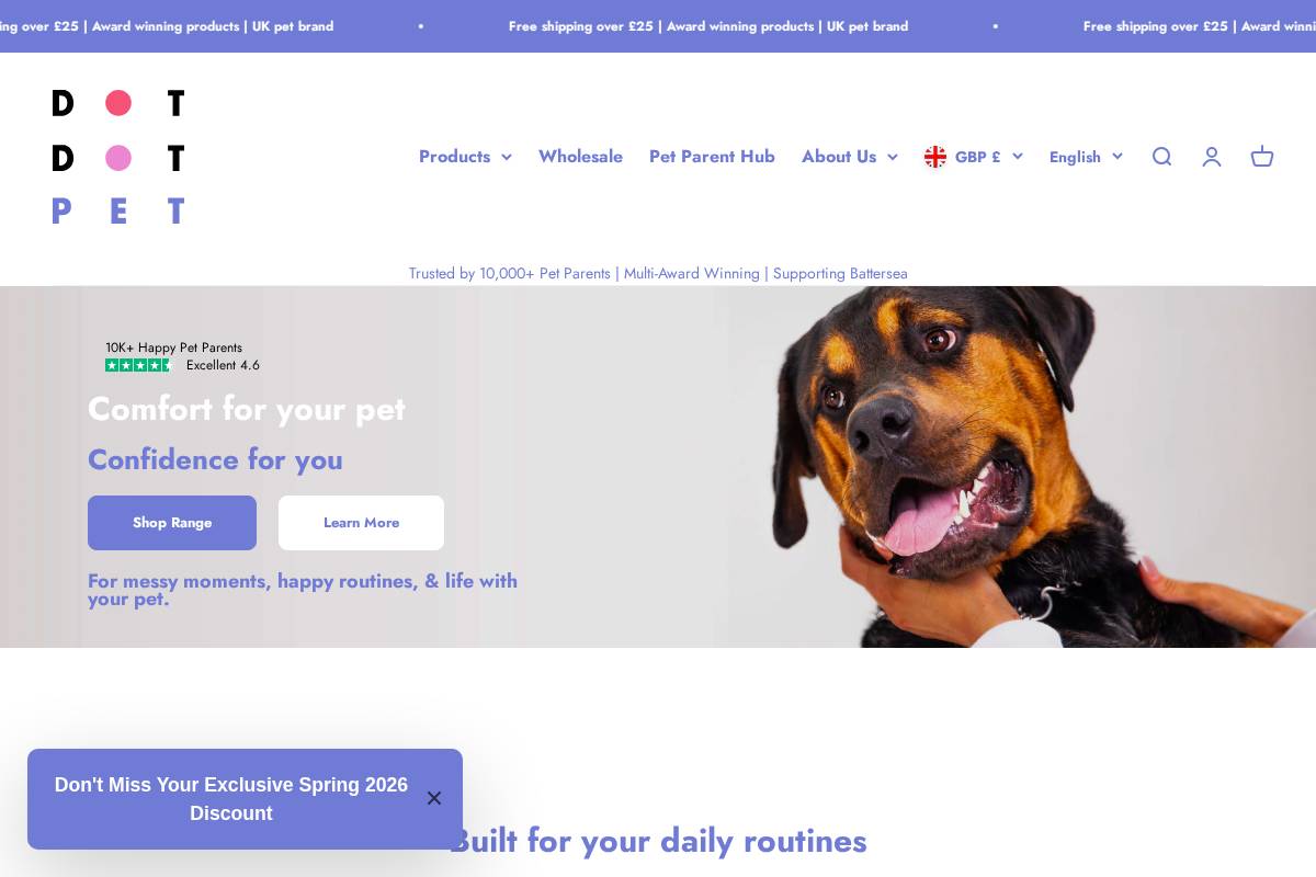 Dotdotpet homepage screenshot