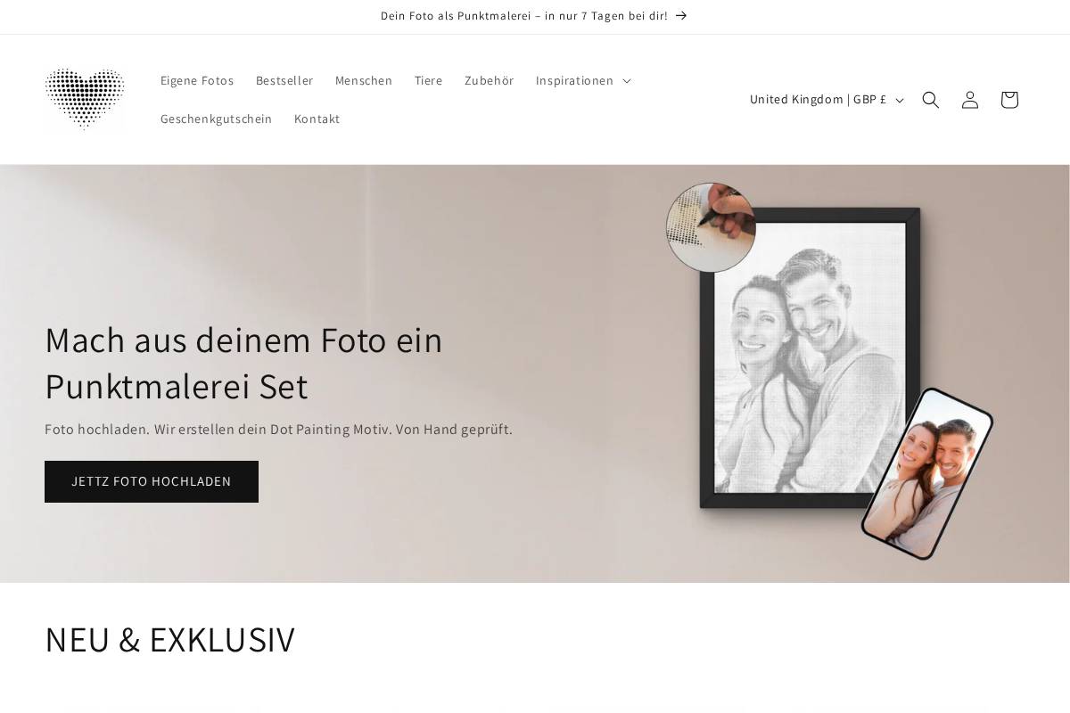 dotpainting.co.uk homepage screenshot