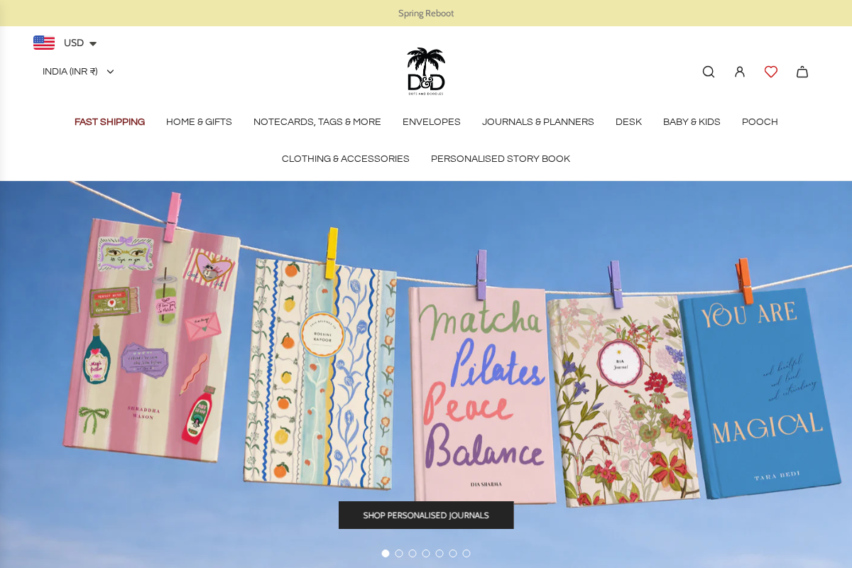 Dots and Doodles Design homepage screenshot