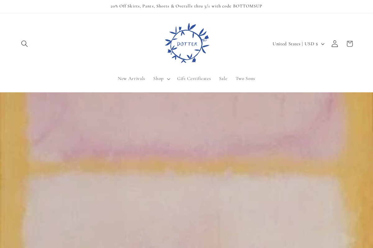 dotterstore.com homepage screenshot