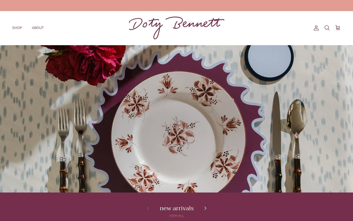 dotybennett.com homepage screenshot