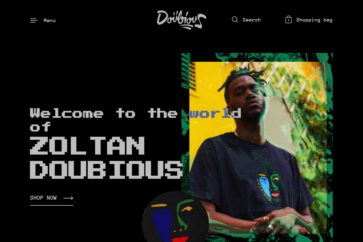 Doübious homepage screenshot