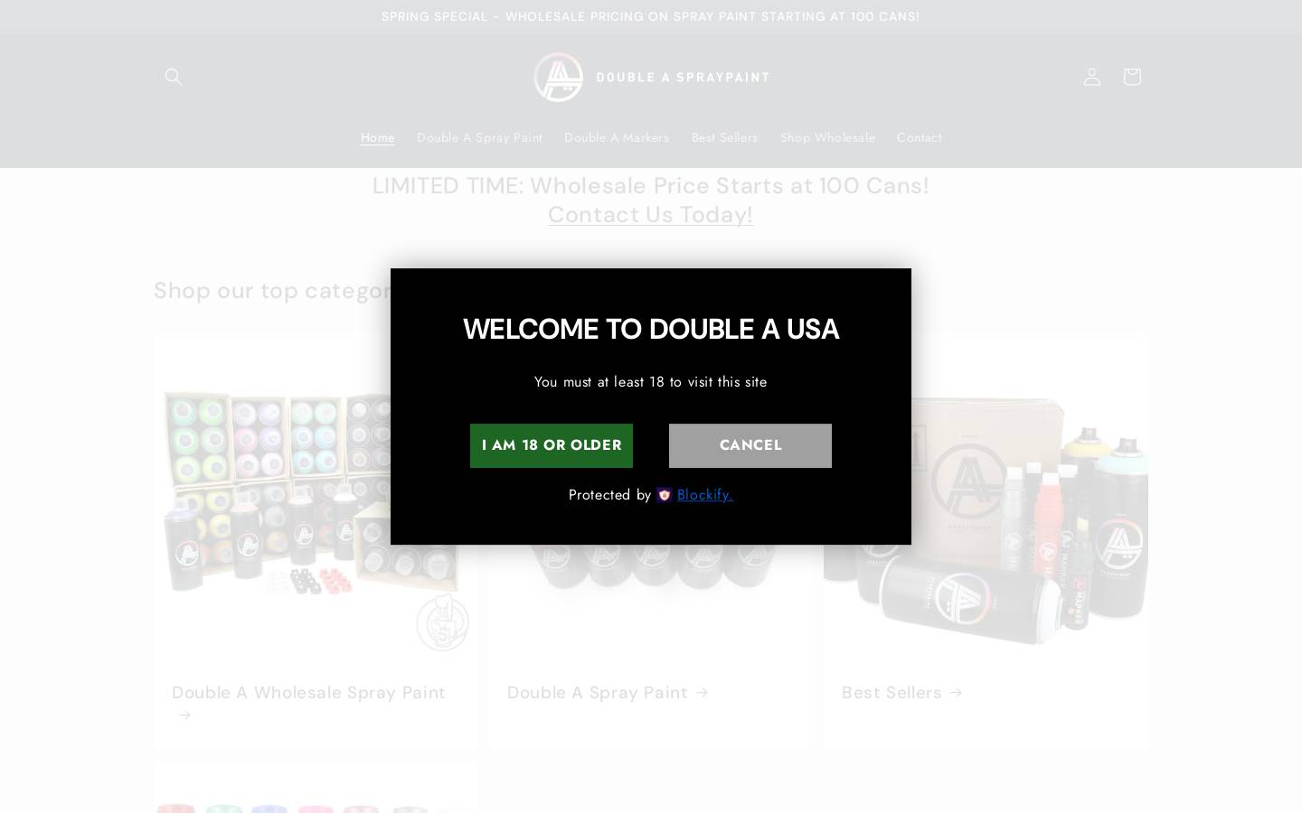 doubleausa.com homepage screenshot