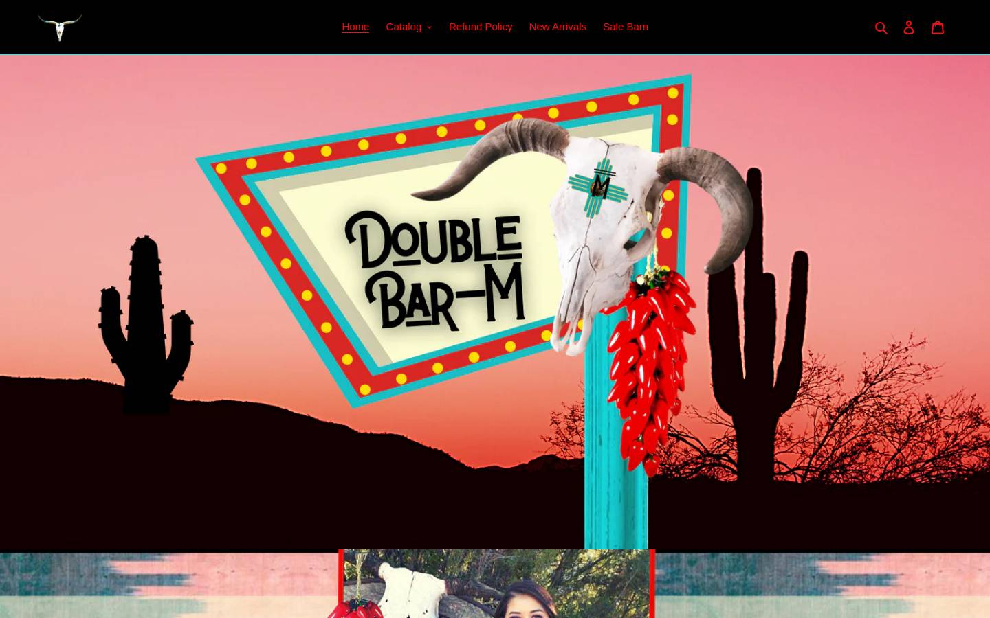 doublebarmboutique.com homepage screenshot