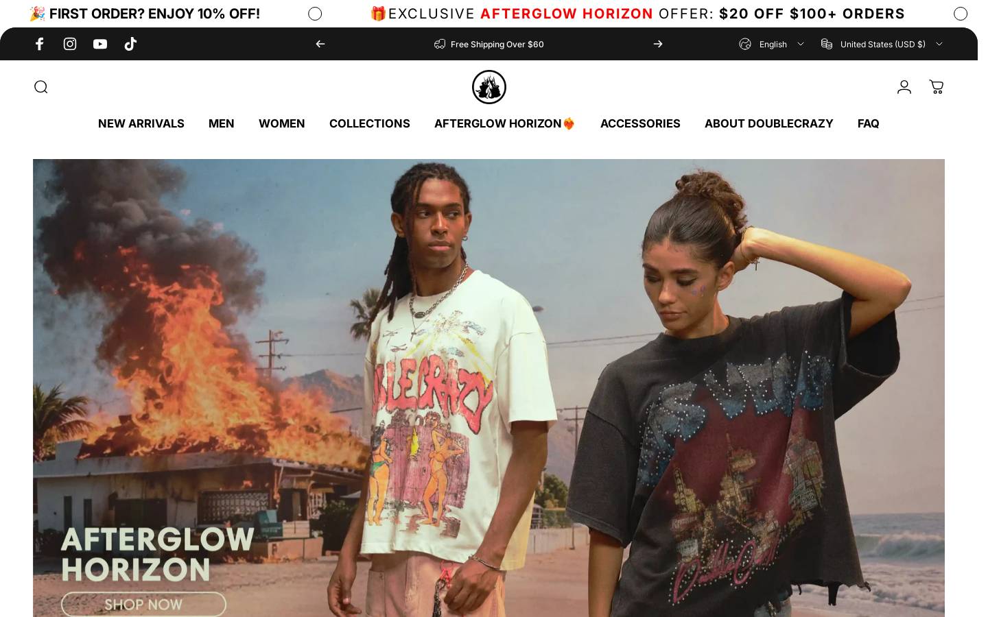 doublecrazy.com homepage screenshot