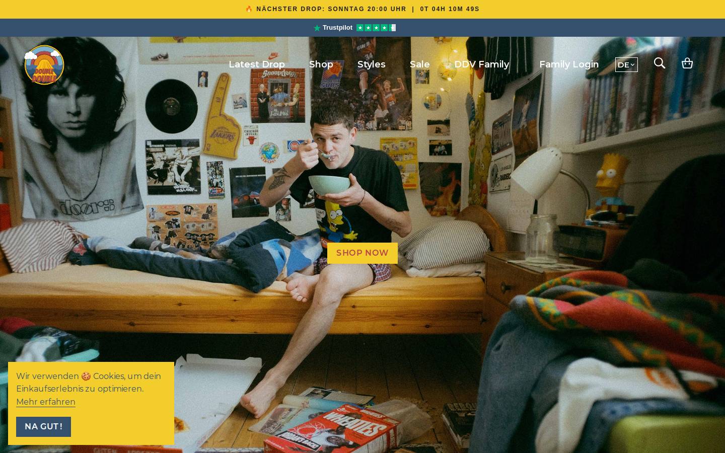 Double Double Vintage homepage screenshot