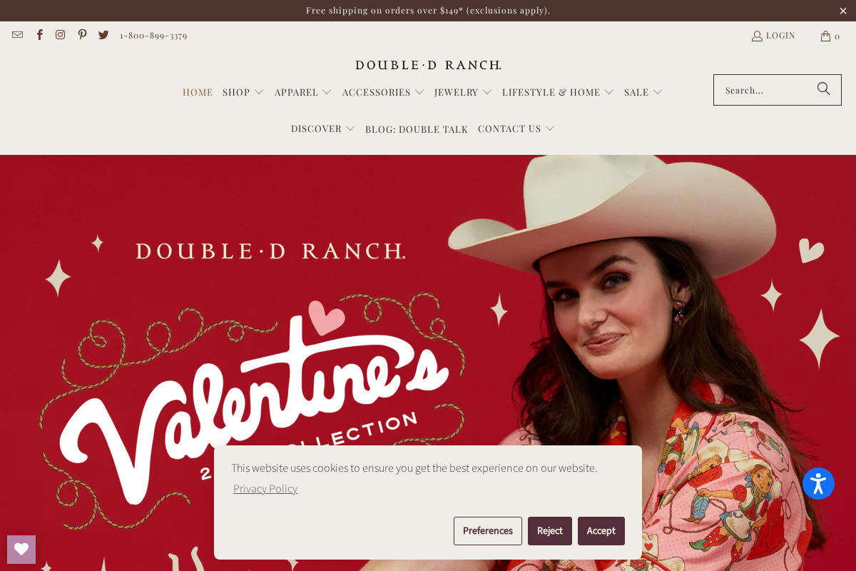 Double D Ranch homepage screenshot