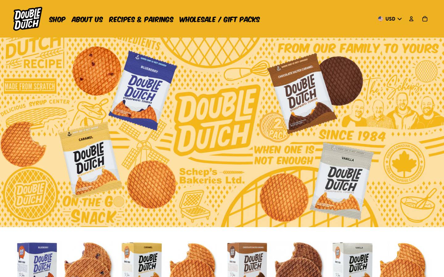 doubledutchwaffles.com homepage screenshot