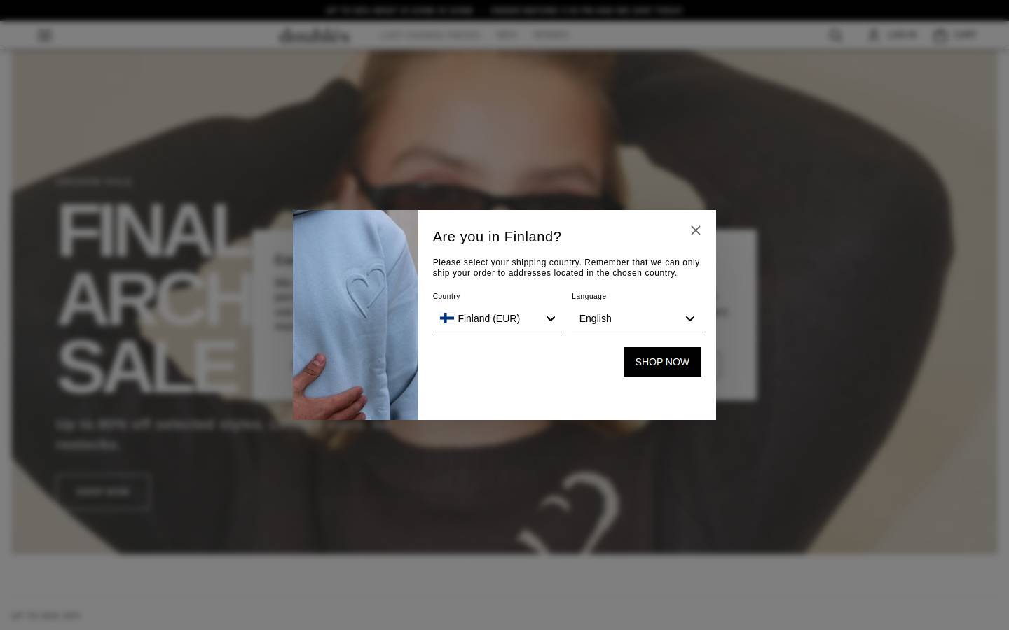 Doubles homepage screenshot